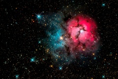 Trifid_Nebula_2021_06_13_Kapelle_RC8_1624_ISO_800_EXPOSURE_180_NoFilter_RGB_integration_DBE_denoised_stretched_brighten_nebula-SharpenAI-focus